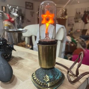 Vintage ETERNAL LIGHT LAMP STAR OF DAVID brass filament